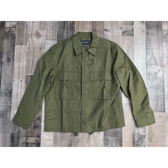 $249 Club Monaco Field Jacket Military Cold Weather Mens Olive Green Size XL NWT - Picture 2 of 7